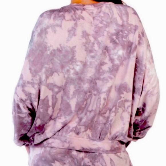 Young Fabulous & Broke Juliette Tie Dye Sweatshirt NWT Purple Gray Oversized - Picture 2 of 16